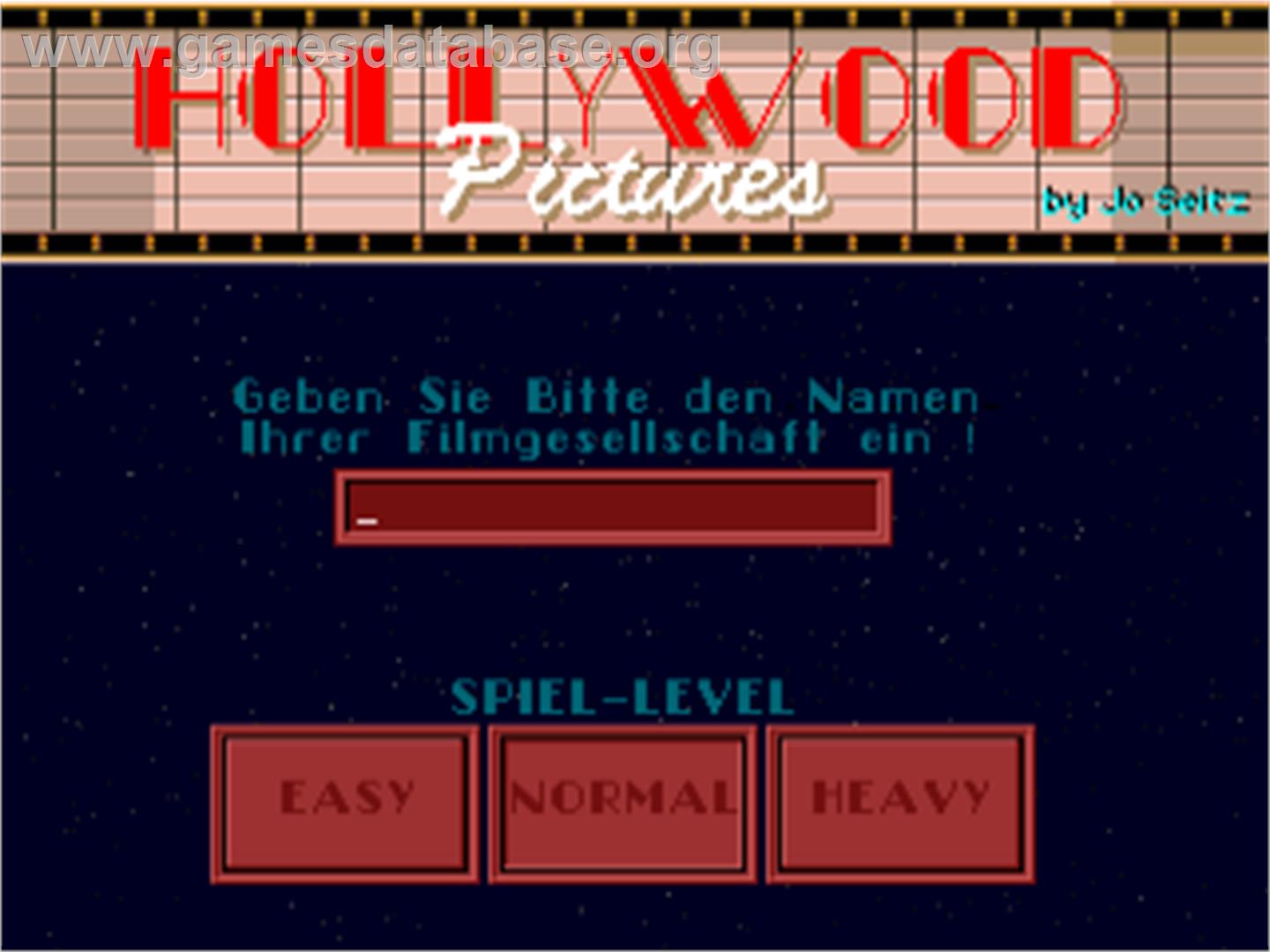 Hollywood Pictures - Der Kinomanager - Commodore Amiga - Artwork - Title Screen